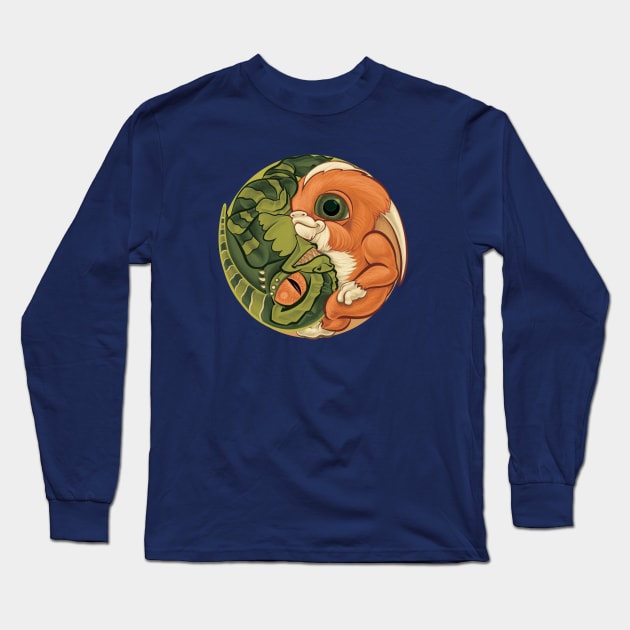 Gremlin Mogwai yin yang Long Sleeve T-Shirt by majanation